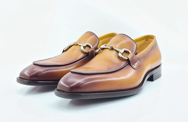 Carrucci Calfskin Loafer - Cognac
