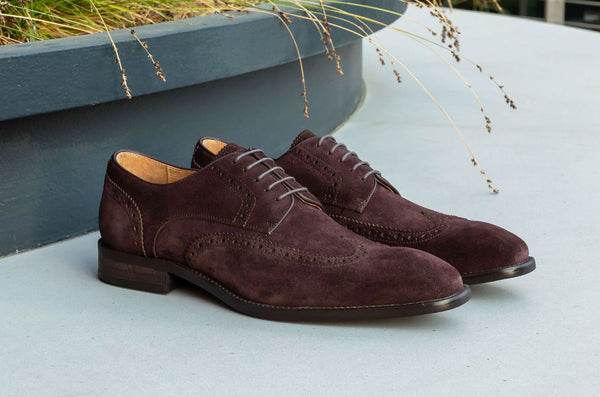 C&E Shoes Suede Lace-Up Shoe - Brown
