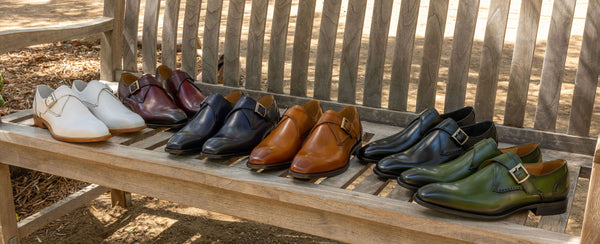 C&E Shoes Leather Monkstrap - Cognac