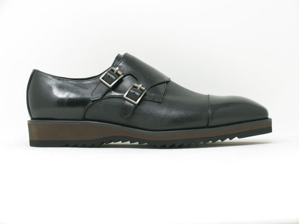 Maurice Calfskin Monkstrap Shoe - Black