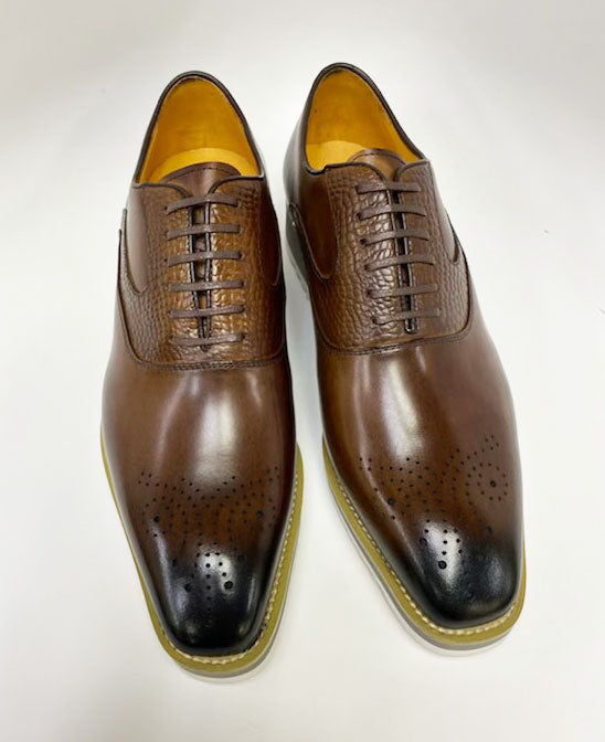 Maurice Calfskin Lace-Up Shoe - Chestnut