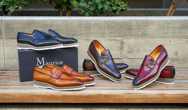 Carrucci Calfskin Penny Loafer - Cognac