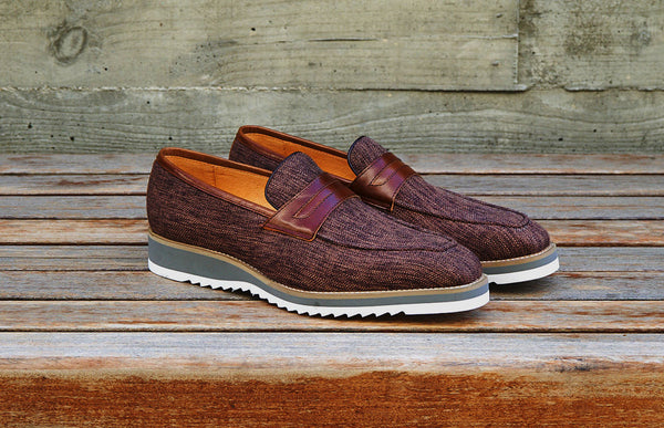 C&E Canvas Calfskin Loafer - Brown