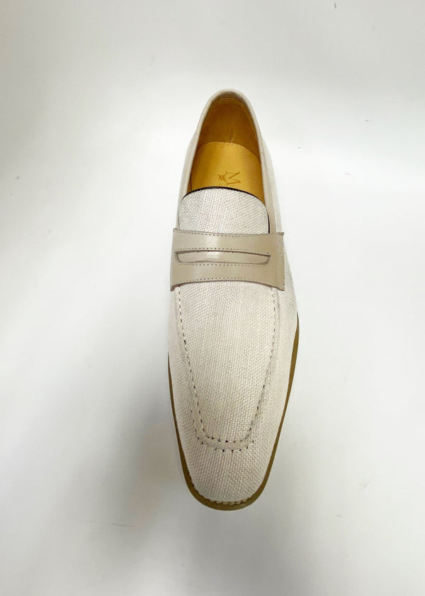 C&E Canvas Calfskin Loafer - Cream