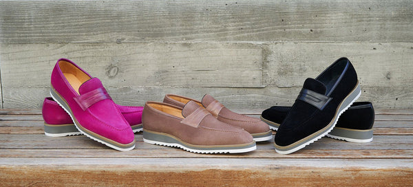C&E Shoes Suede Penny Loafer - Mocha