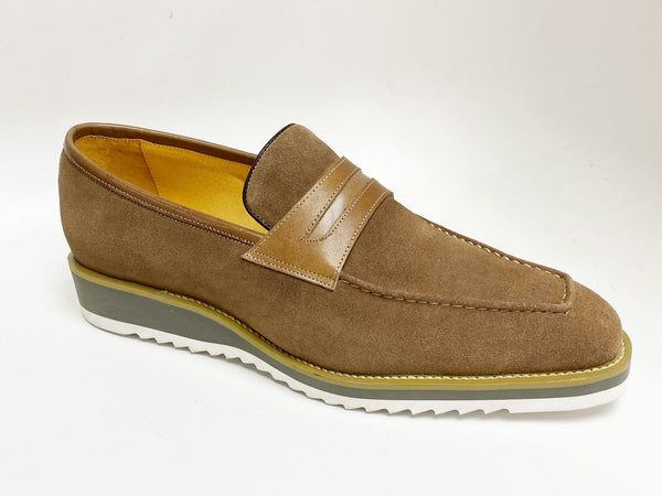 C&E Shoes Suede Penny Loafer - Mocha