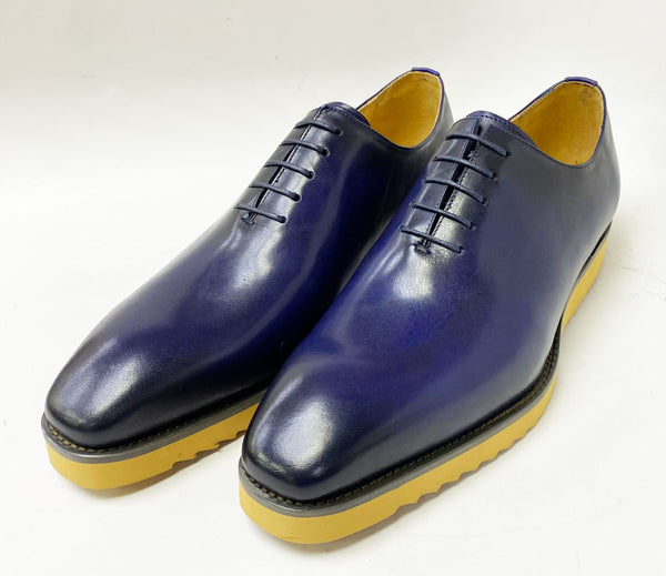 Carrucci Calfskin Oxford - Blue