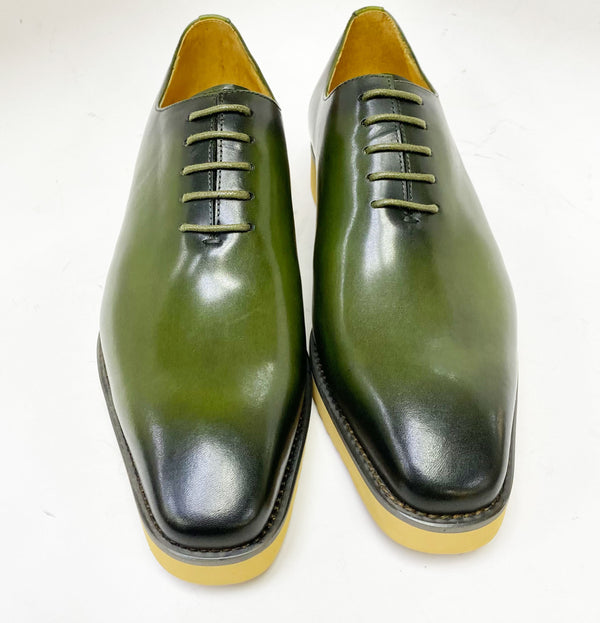 Carrucci Calfskin Oxford - Olive