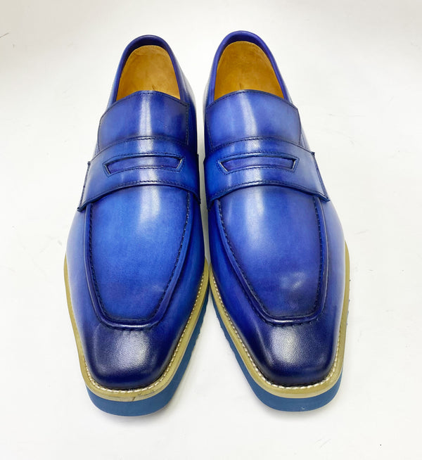 Maurice Calfskin Penny Loafer - Blue