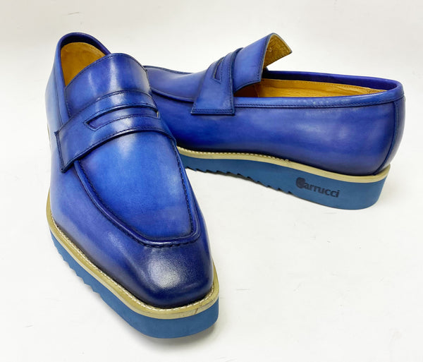 Maurice Calfskin Penny Loafer - Blue