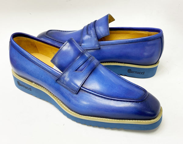 Maurice Calfskin Penny Loafer - Blue