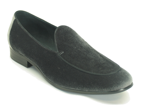 Carrucci Velvet Loafer - Grey