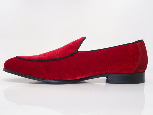 C&E Carrucci Velvet Loafer - Red