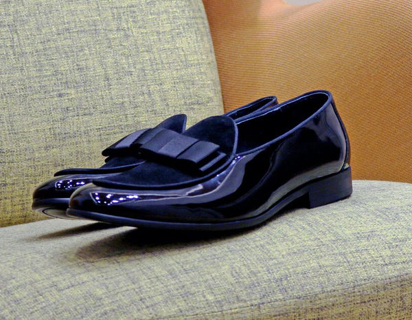 C&E Shoes Leather Suede Loafer - Black