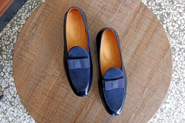 C&E Shoes Leather Suede Loafer - Blue