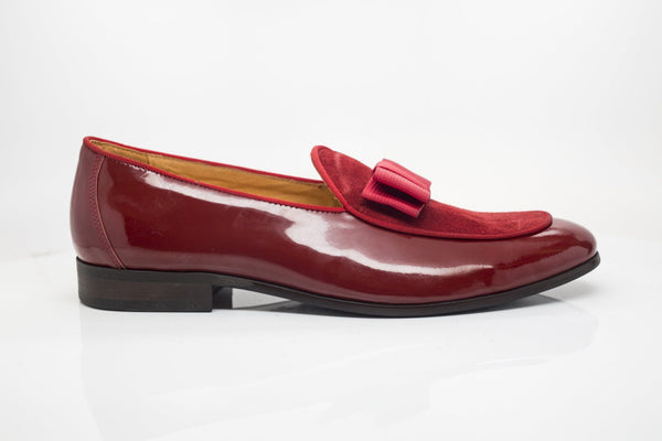 C&E Shoes Leather Suede Loafer - Red