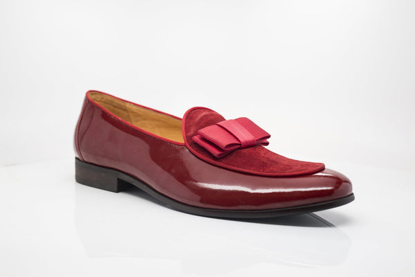 C&E Shoes Leather Suede Loafer - Red
