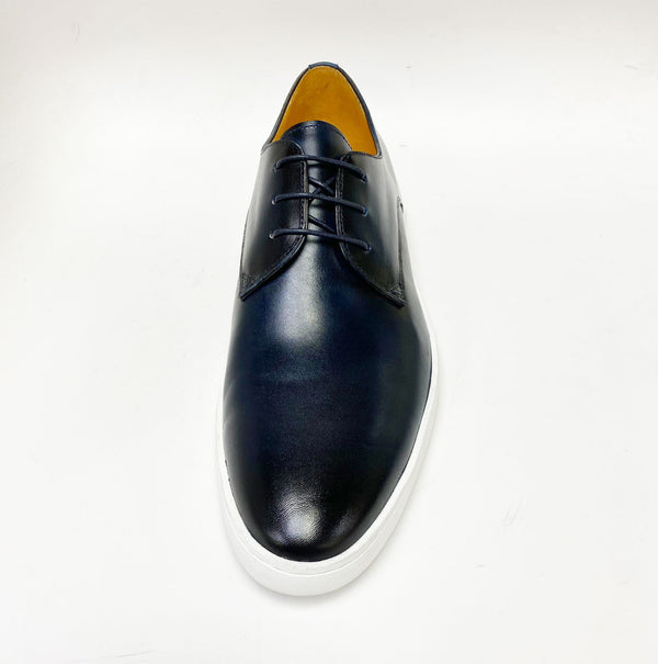 C&E Shoes Calfskin Lace-Up Sneaker - Black