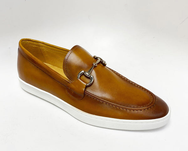 Maurice Horsebit Calfskin Loafer - Cognac