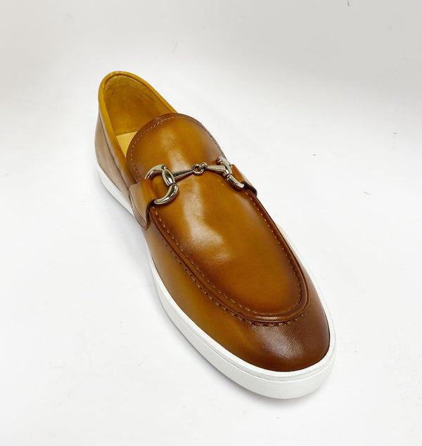 Maurice Horsebit Calfskin Loafer - Cognac