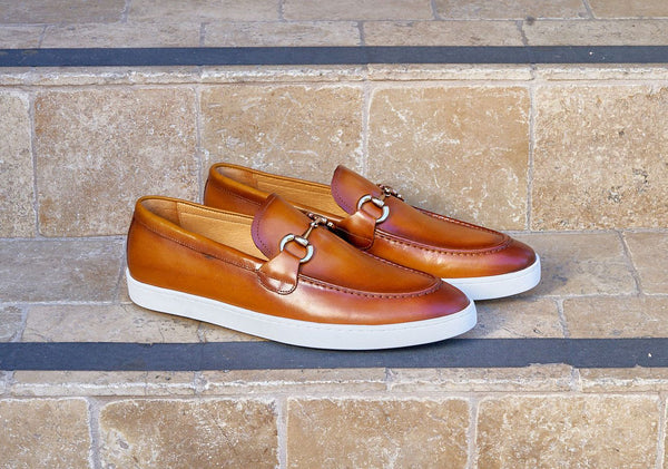 Maurice Horsebit Calfskin Loafer - Cognac
