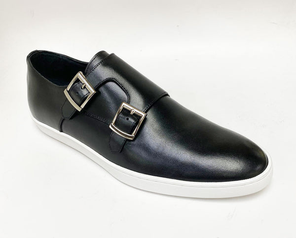 Maurice Calfskin Monkstrap Shoe - Black