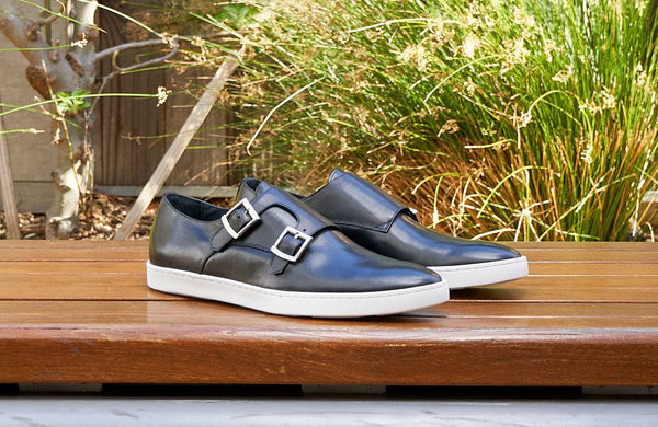 Maurice Calfskin Monkstrap Shoe - Black