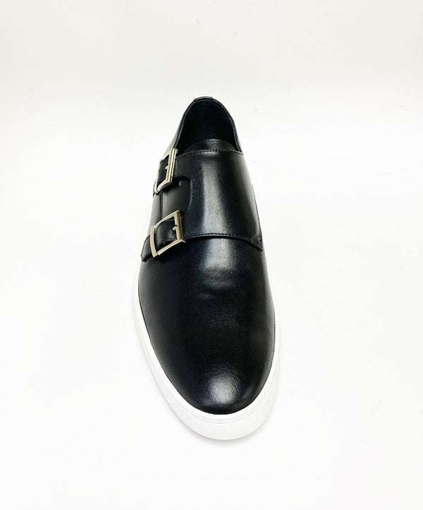 Maurice Calfskin Monkstrap Shoe - Black
