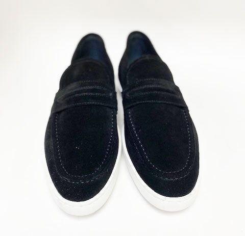 C&E Shoes Suede Slip-On Loafer - Black