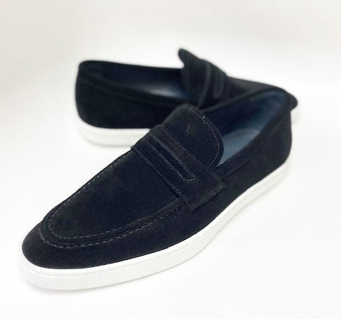 C&E Shoes Suede Slip-On Loafer - Black