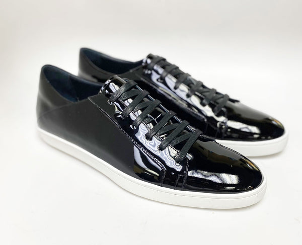 C&E Shoes Calfskin Lace-Up Sneaker - Black