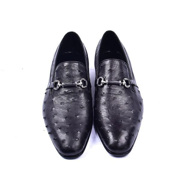 Corrente Ostrich Loafer - Black