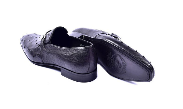 Corrente Ostrich Loafer - Black