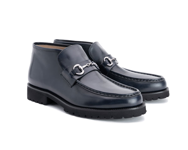Corrente Calfskin Boot - Navy