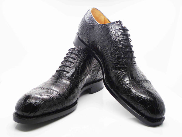 Ugo Vasare Alligator Oxford - Black