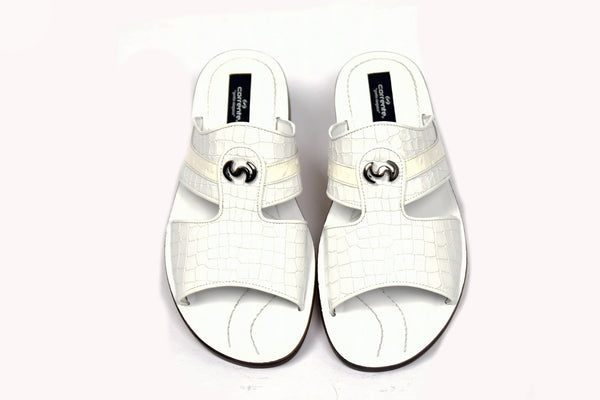 Corrente Calfskin Sandal - White