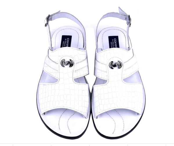 Corrente Calfskin Sandal - White
