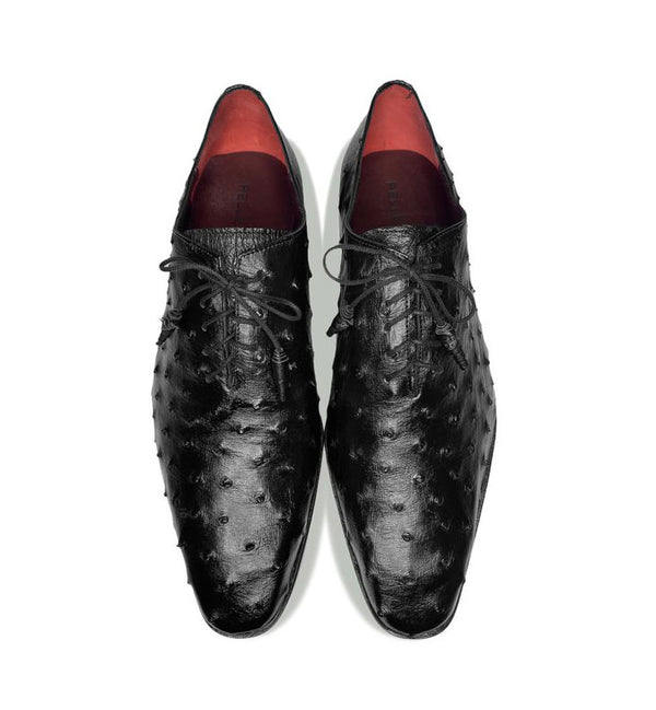 Pelle Exotics Ostrich Quill Oxford - Black