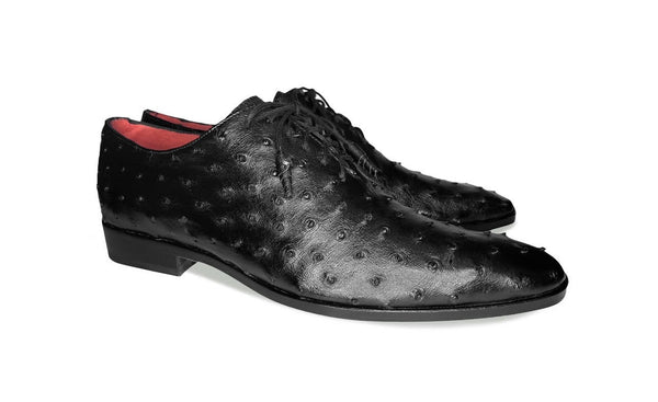 Pelle Exotics Ostrich Quill Oxford - Black