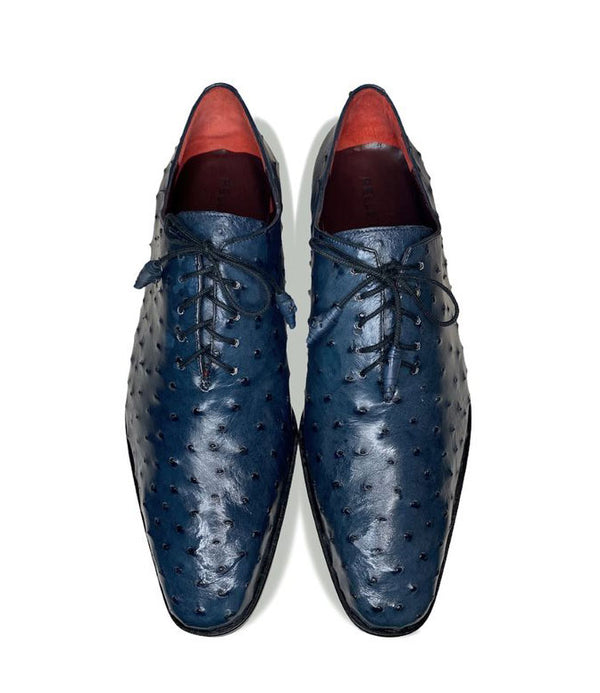 Pelle Exotics Ostrich Quill Oxford - Blue