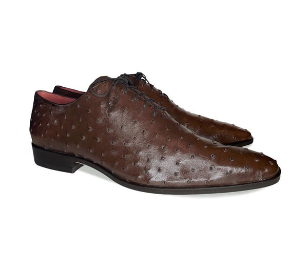 Pelle Exotics Ostrich Quill Oxford - Brown