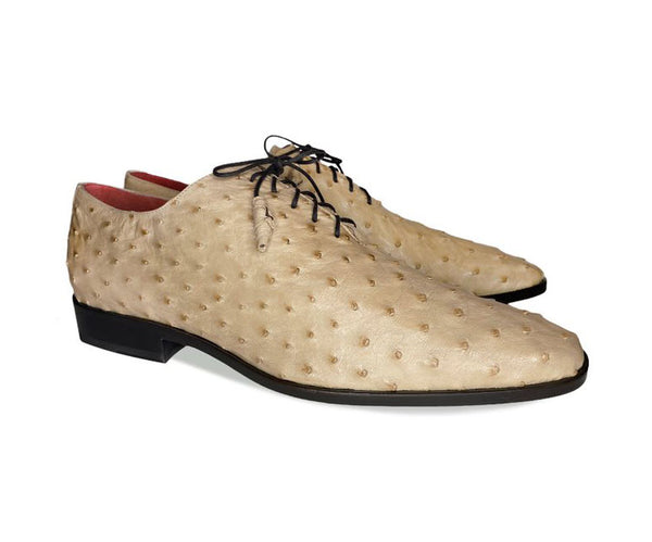 Pelle Exotics Ostrich Quill Oxford - Taupe
