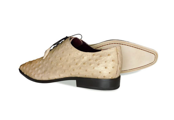 Pelle Exotics Ostrich Quill Oxford - Taupe