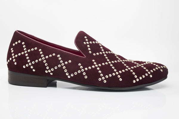 Carrucci Suede Loafer - Burgundy