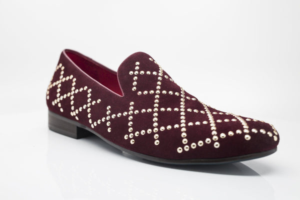 Carrucci Suede Loafer - Burgundy