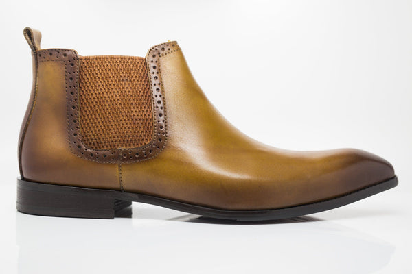 C&E Shoes Calfskin Boot - Cognac