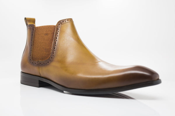 C&E Shoes Calfskin Boot - Cognac