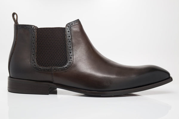 C&E Shoes Boot Calfskin Shoes - Chestnut