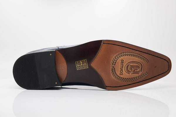 C&E Shoes Calfskin Boot - Navy