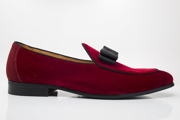 C&E Carrucci Velvet Loafer - Red